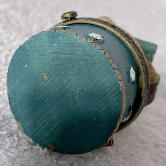 Vintage Charming Teddy Bear with Book Figurine Trinket Box Collectible - Picture 4 of 12